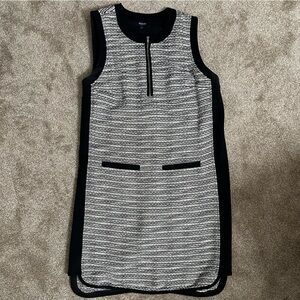 Madewell Black and White Halter Sheath Mini Dress